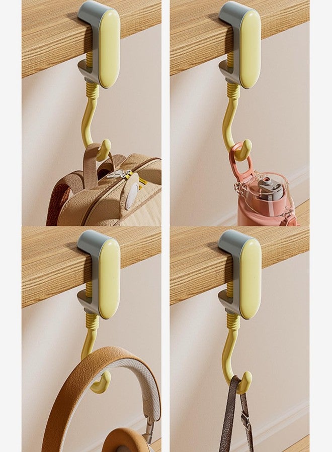 Turutu 3 Pcs Adjustable Desk Hook for Bag, No Drilling Bag Hanger, Table Hook for Various Thickness Desks, Ideal for Hanging Backpacks, Headphones, Umbrellas, Purses, Keys - Image 5